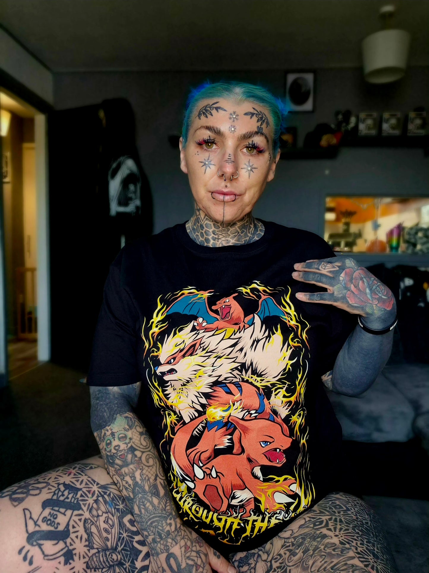 'Through The Fire And Flames' - Dragonforce/ Pokémon Inspired Tee