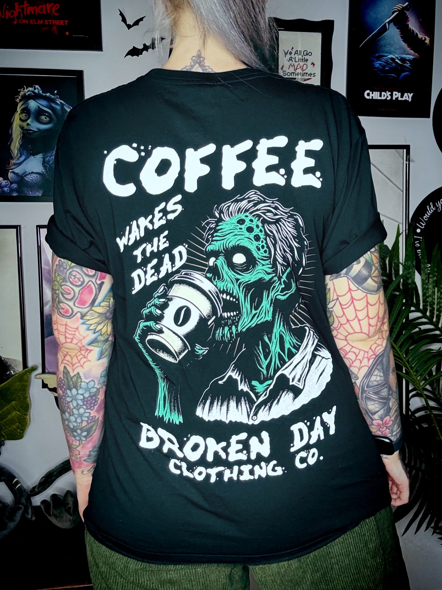 'COFFEE WAKES THE DEAD' TEE