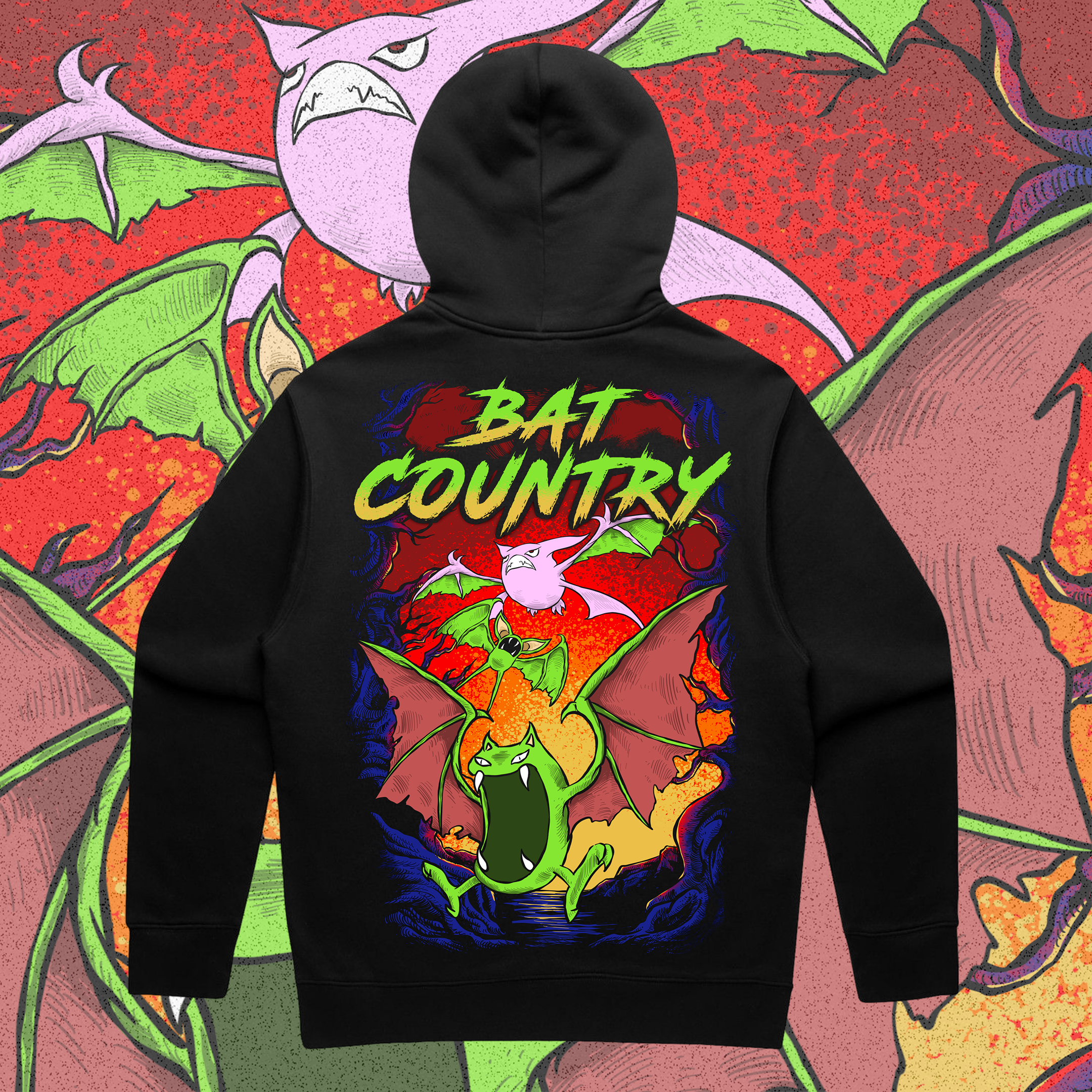 'BAT COUNTRY' RELAX FIT HOODIE