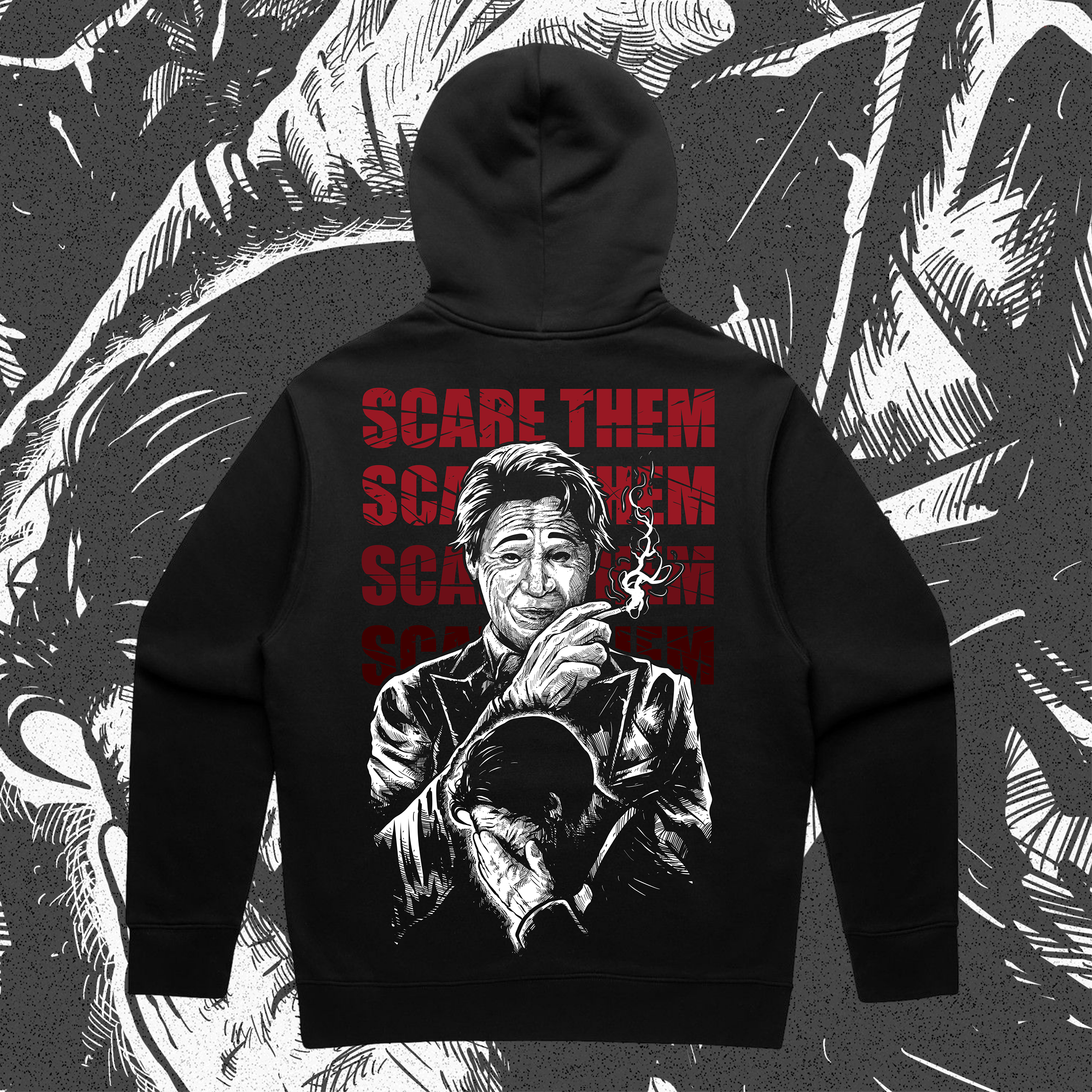 'SCARE THEM' RELAX FIT HOODIE