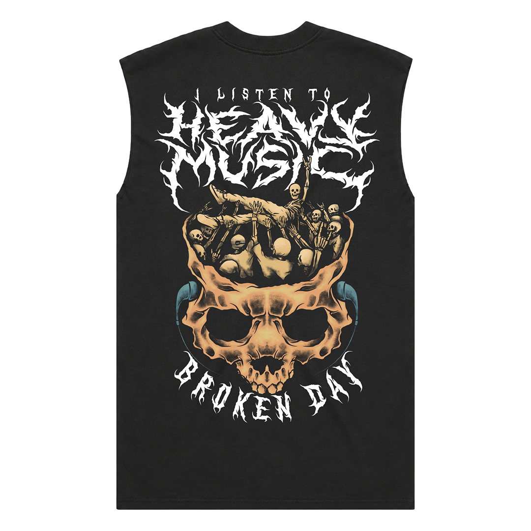 'HEAVY MUSIC' HEAVY FADED TANK
