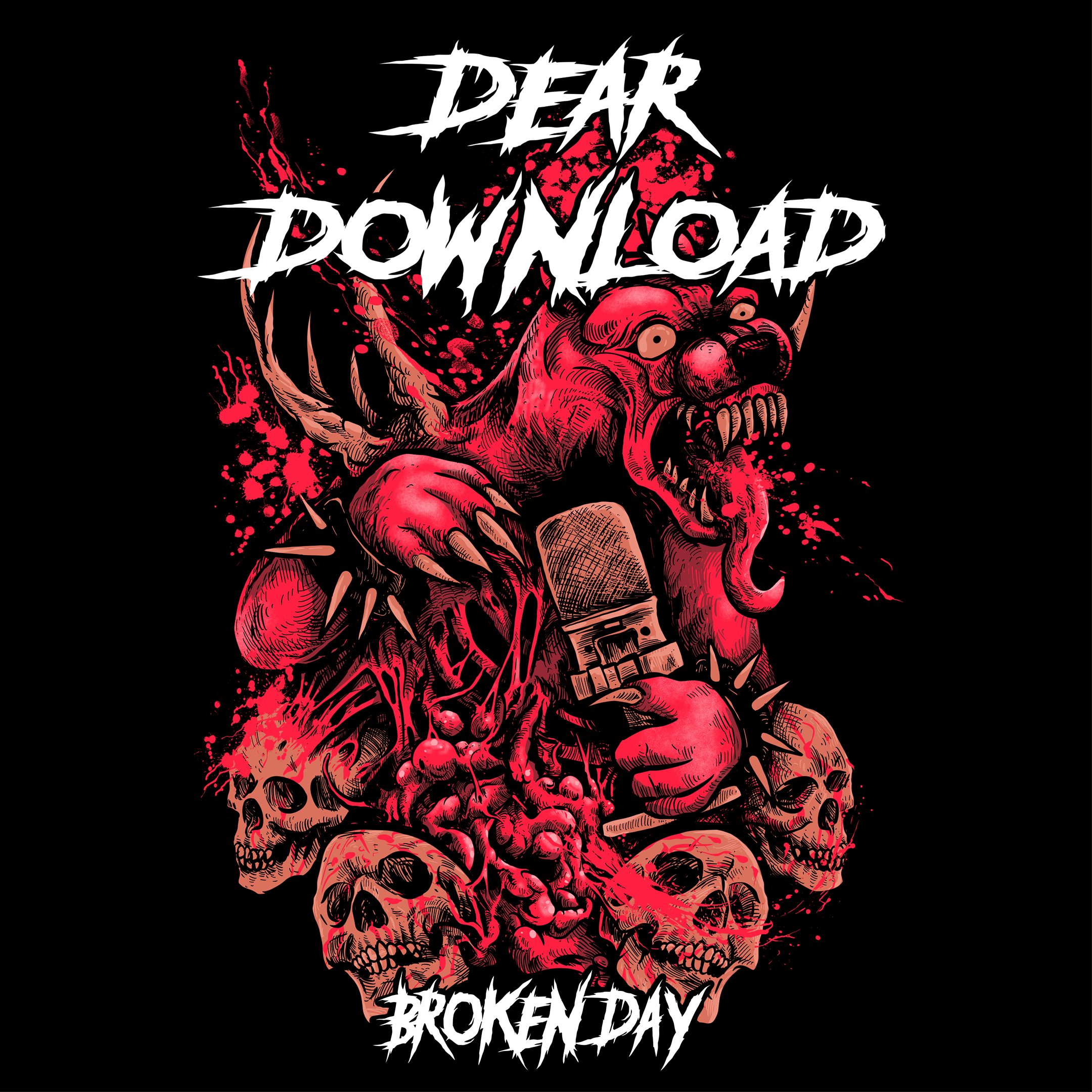 DEAR DOWNLOAD X BROKEN DAY TEE