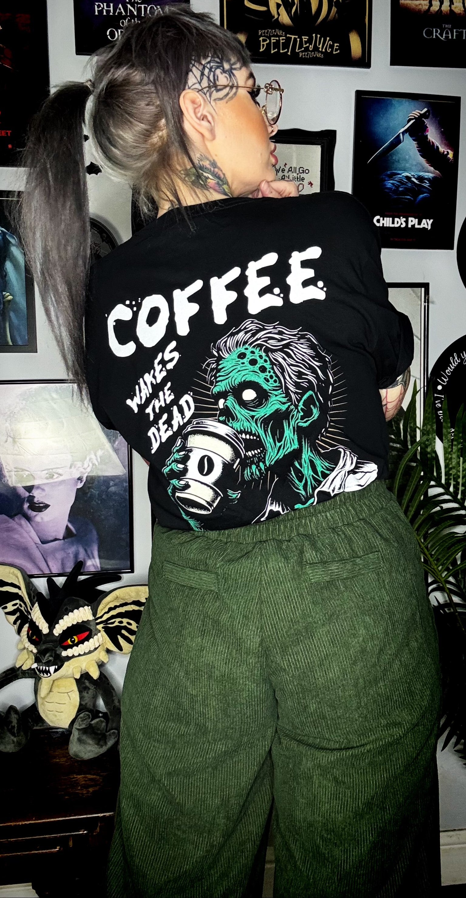 'COFFEE WAKES THE DEAD' TEE
