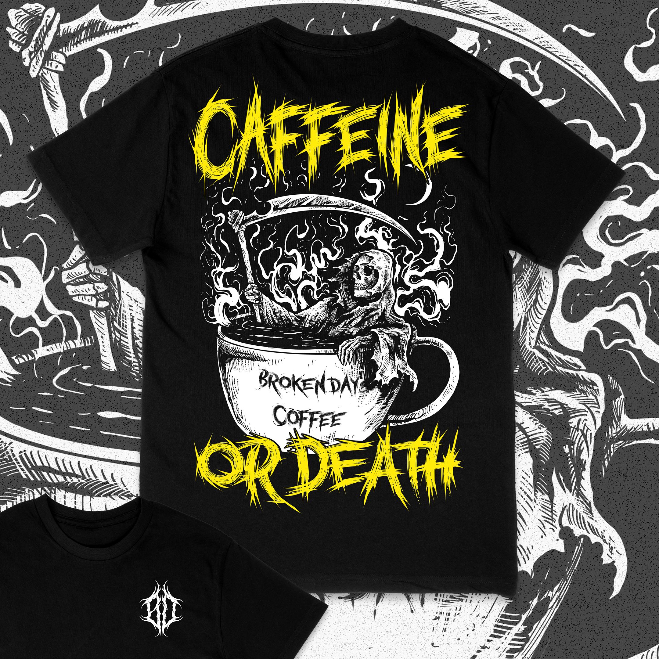 'CAFFEINE OR DEATH' TEE