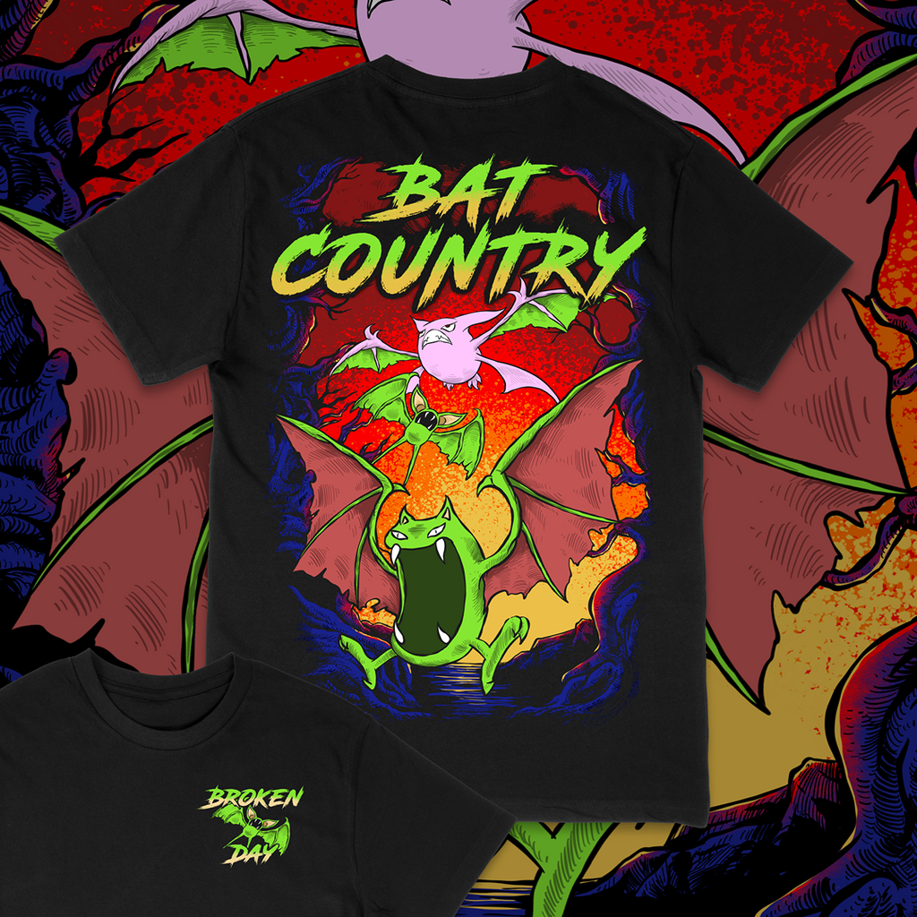'BAT COUNTRY' TEE - POKEMON X A7X