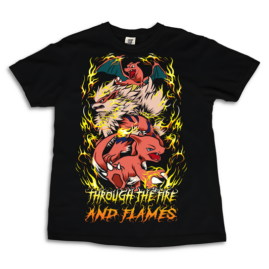 'Through The Fire And Flames' - Dragonforce/ Pokémon Inspired Tee