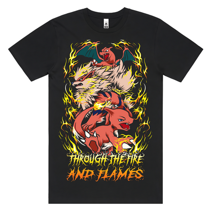 'THROUGH THE FIRE AND FLAMES' - DRAGONFORCE X POKEMON TEE